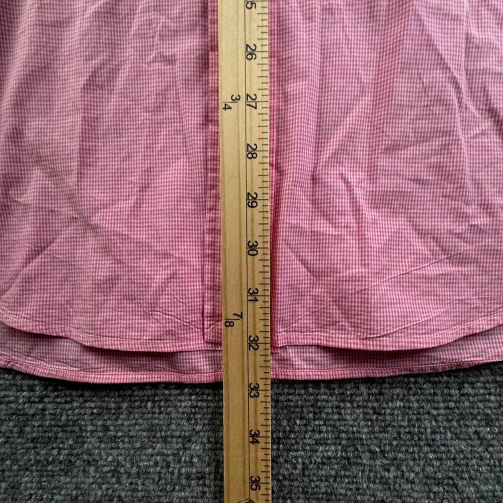 Ralph Lauren Long Sleeve Button Up Shirt Cotton Pink Check Yarmouth 16.5 34/35 - Picture 4 of 12